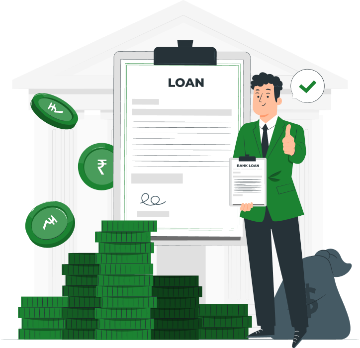 Loan application approved illustration